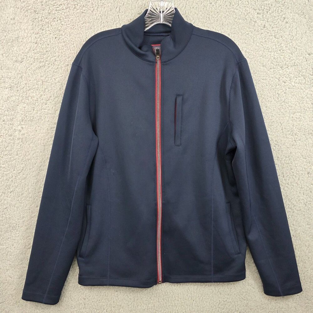 Untuckit  Dashwood Jacket Mens Blue Full Zip Lightweight Stretch Sz Small